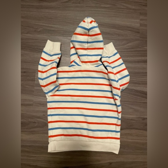 Petit Bateau Striped Hoodie - Red, Blue, White size 6 - Picture 3 of 7